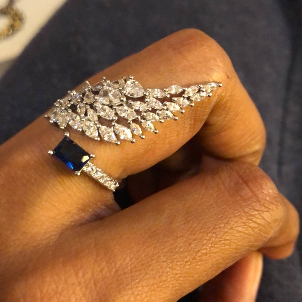 Adjustable Flame Ring Made With Swarovski Elements - image 2